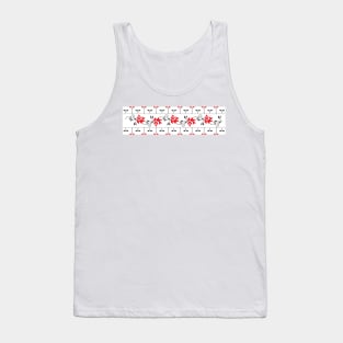 Traditional Romanian folk art knitted embroidery pattern Tank Top